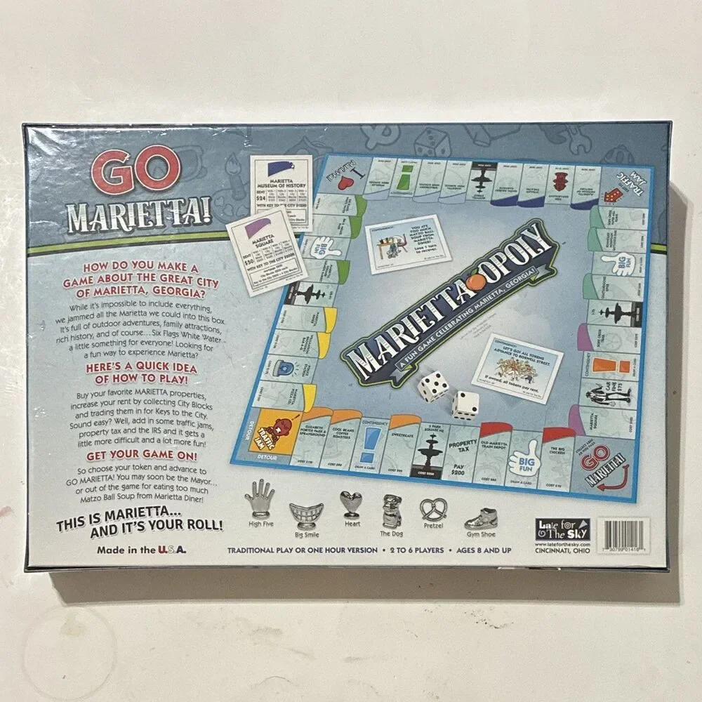 Mariettaopoly Marietta Georgia Board Game Late for the Sky New Factory Sealed